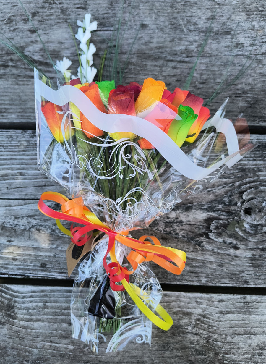 Fall Harvest Flower Bouquet - The Original Wooden Rose