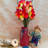 Fall Sunrise Light Fall Colors Wooden Rose Flower Bouquet - The Original Wooden Rose