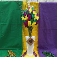 Mardi Gras Wooden Rose Flower Bouquet - The Original Wooden Rose