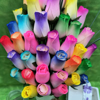 Spring Easter Wooden Rose Flower Bouquet - The Original Wooden Rose