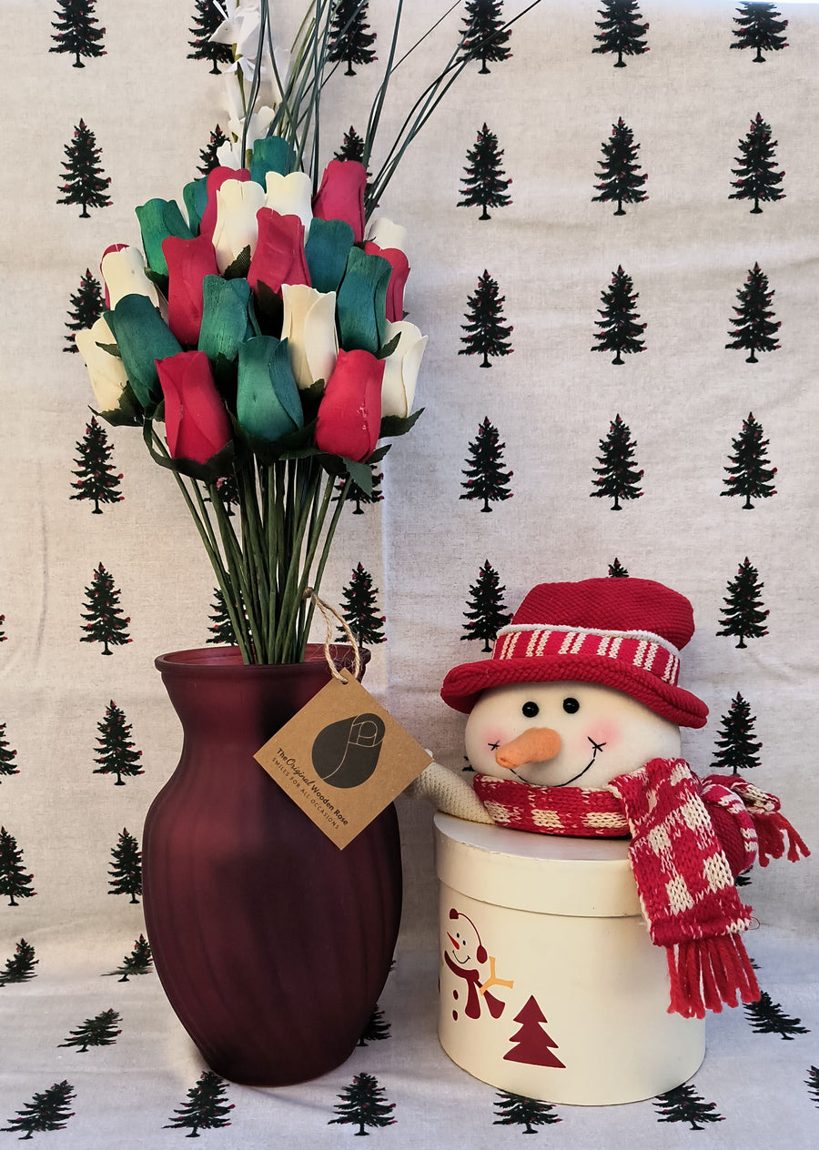 Christmas Flower Bouquet - The Original Wooden Rose