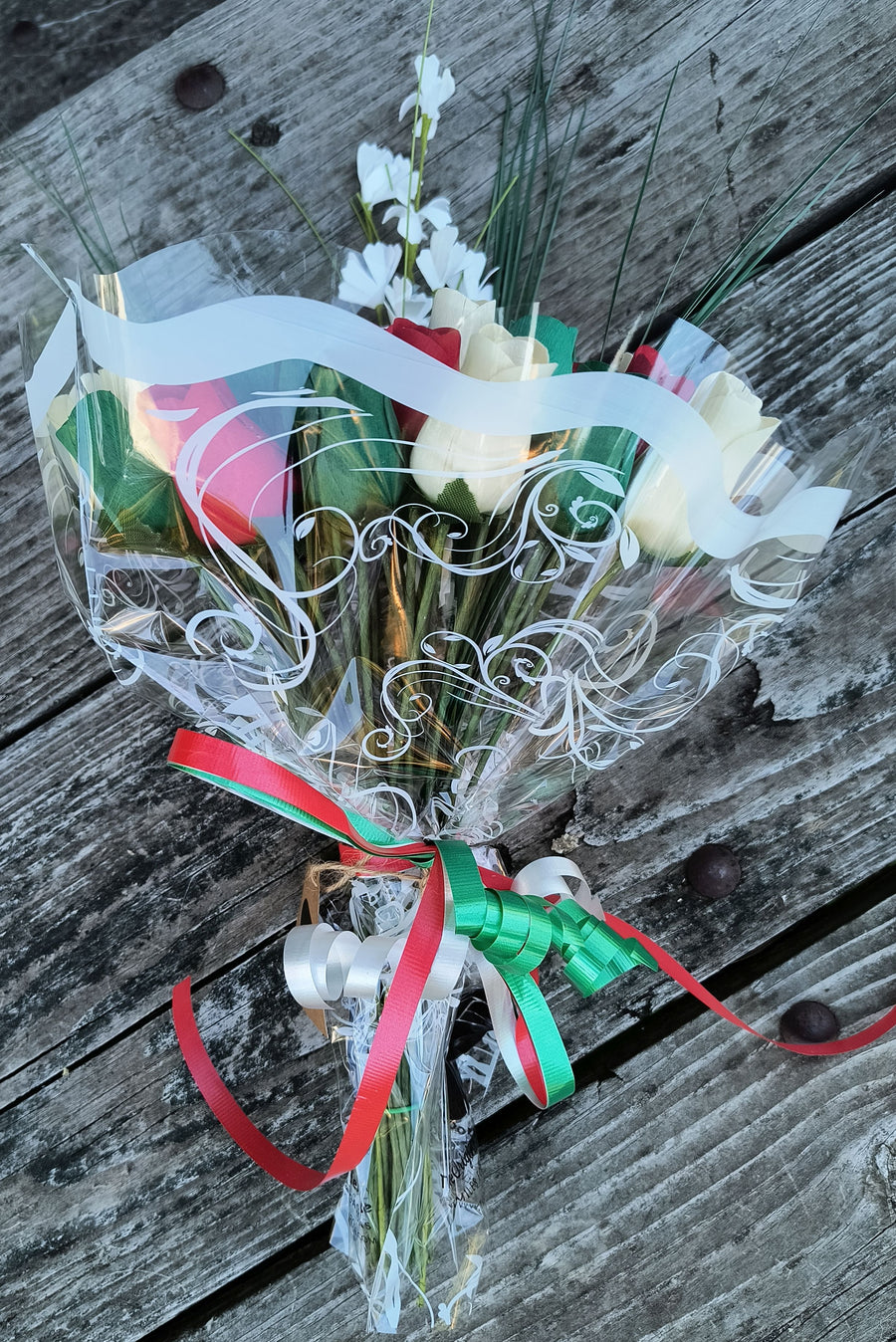 Christmas Flower Bouquet - The Original Wooden Rose