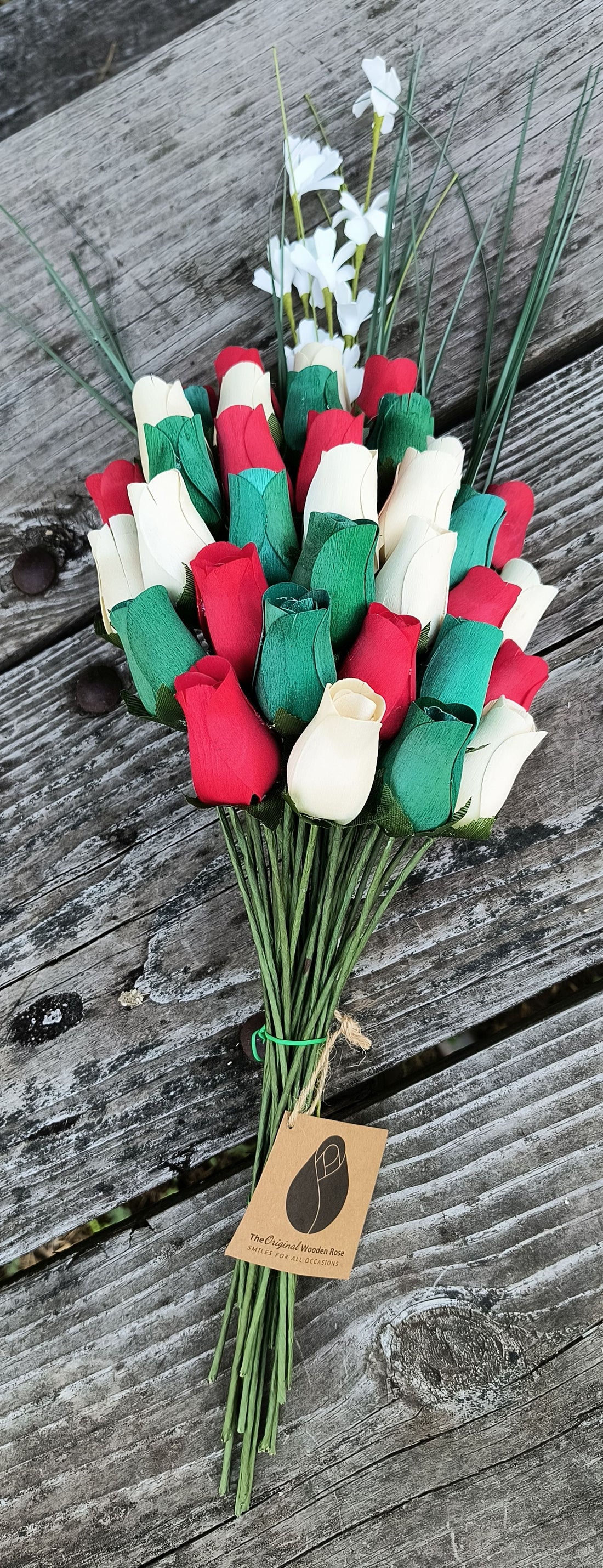 Christmas Flower Bouquet - The Original Wooden Rose