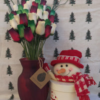 Primitive Christmas Flower Bouquet - The Original Wooden Rose