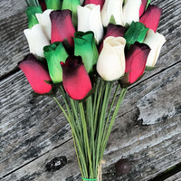 Primitive Christmas Flower Bouquet - The Original Wooden Rose