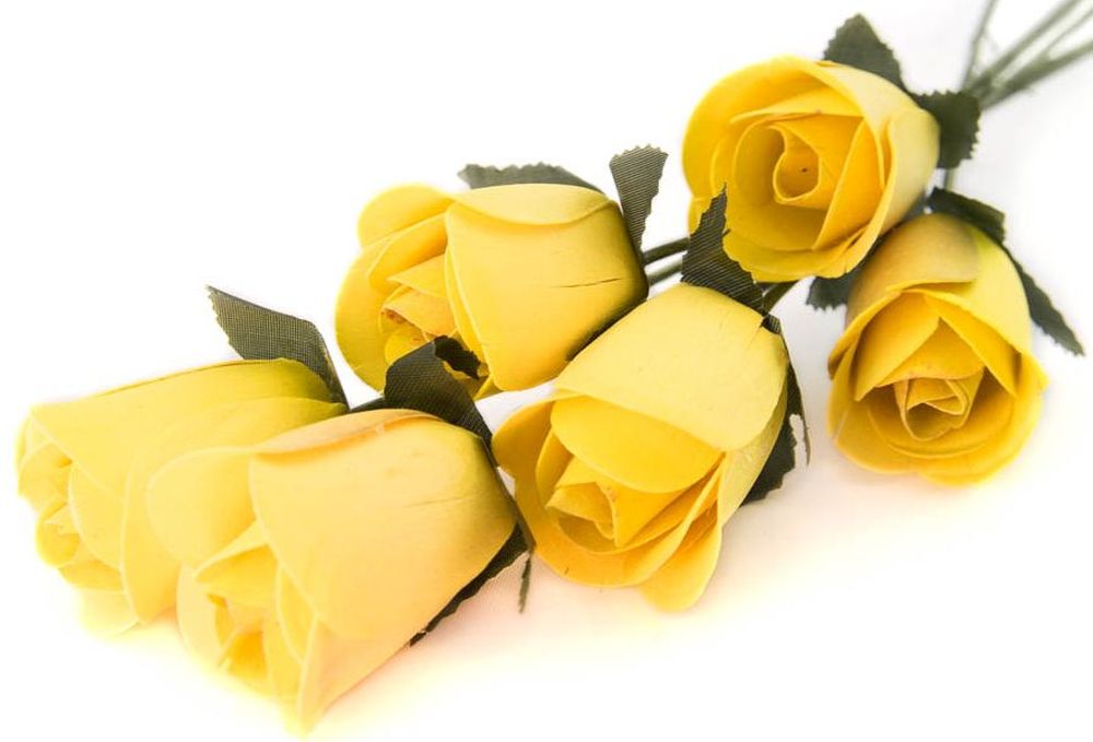 Wholesale Half Open Bud Wooden Roses FULL CASE 100 Bunches, Mix and Match Colors, Price is per Bunch