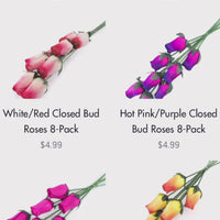 6 Color Spring Wooden Rose Flower Bouquet