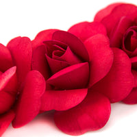 Red Fully Open Roses 6-Pack - The Original Wooden Rose