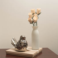 White Half Open Roses 6-Pack - The Original Wooden Rose