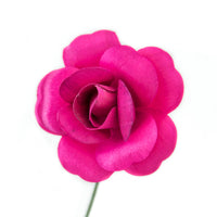 Hot Pink Fully Open Roses 6-Pack - The Original Wooden Rose